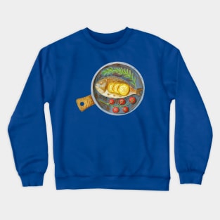 Fish Dish Watercolor Crewneck Sweatshirt